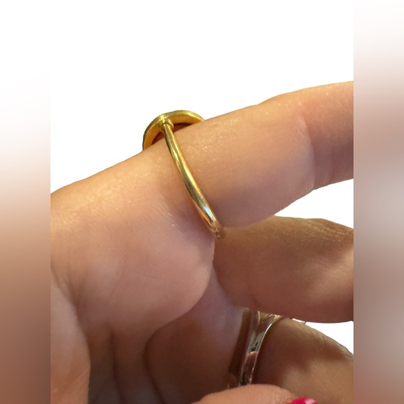 Baccarat- Marie-Helene de Taillac Pear Ring- 18k Gold Red Crystal Jewelry- SZ- 7 - Picture 12 of 16